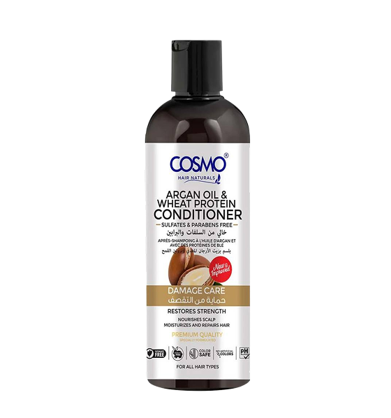 COSMO Hair Naturals Argan Oil & Wheat Protein Conditioner - 480 мл